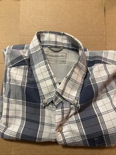 Eddie Bauer Shirt Mens XL Plaid Short Sleeve Button Down Classic Fit Cotton