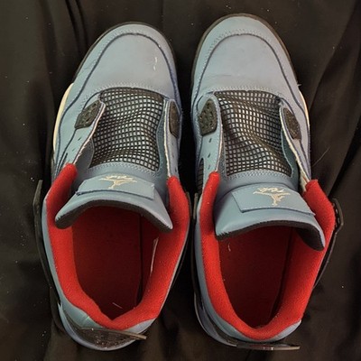 Jordan Air Jordan 4 Men's Mid Top Blue/Black/Red Colorblock Lace-Up Basketball