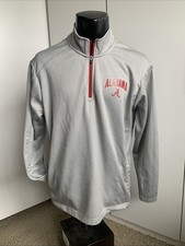 Alabama Crimson Tide men s size Large gray 1/4 zip pullover sweatshirt