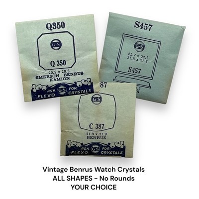 Benrus Watch Crystal x 1 G-S All Shapes VTG NOS YOUR CHOICE