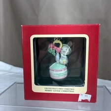 Vintage 1990 Heirloom Collection Carlton Cards Grandchild’s First Christmas