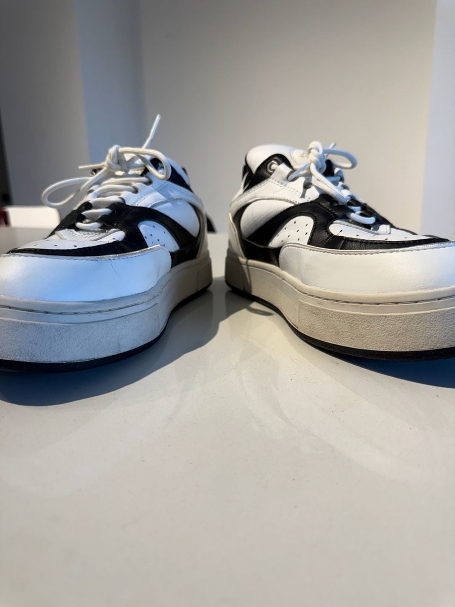 Eytys Fugu Leather White and Black Sneakers | eBay