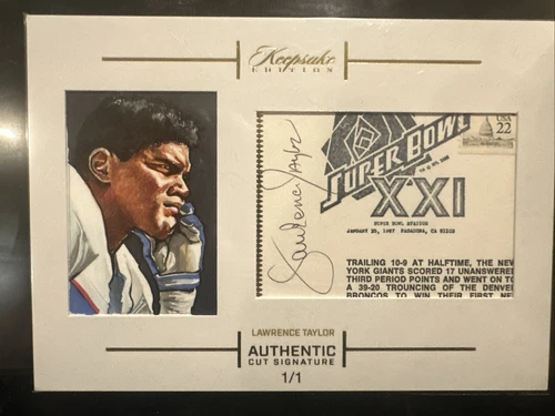 Lawrence Taylor Signed Super Bowl Post Card