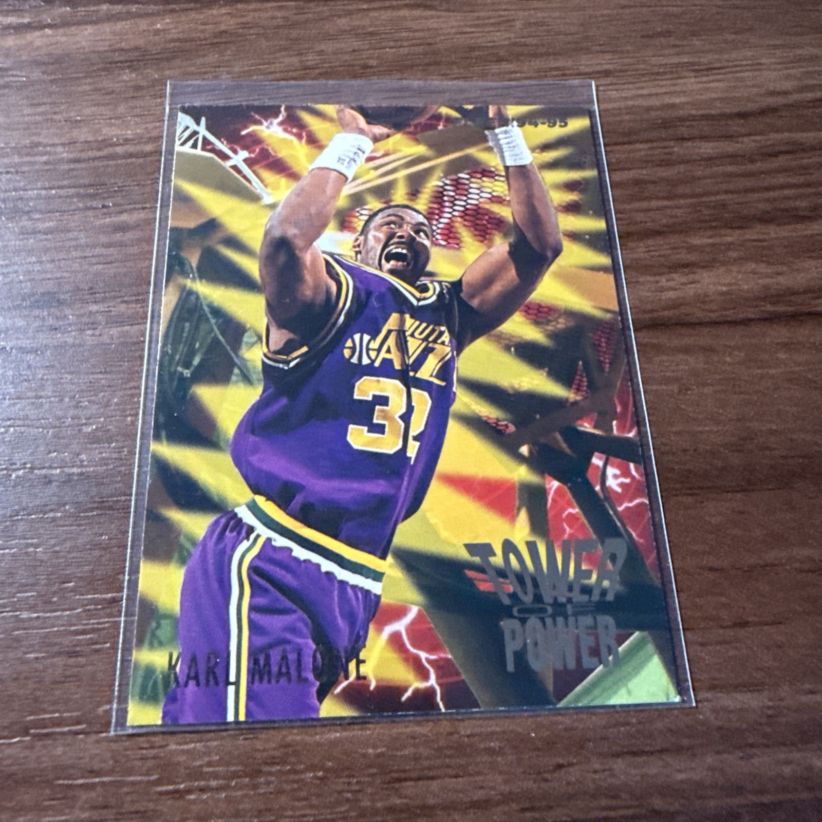 1994-95 Fleer Basketball Karl Malone Tower of Power #4 HOF Utah Jazz