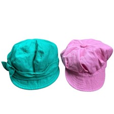 VTG 90s Betmar Newsboy Hats Cotton Pink And Green Set Of 2 OSFM