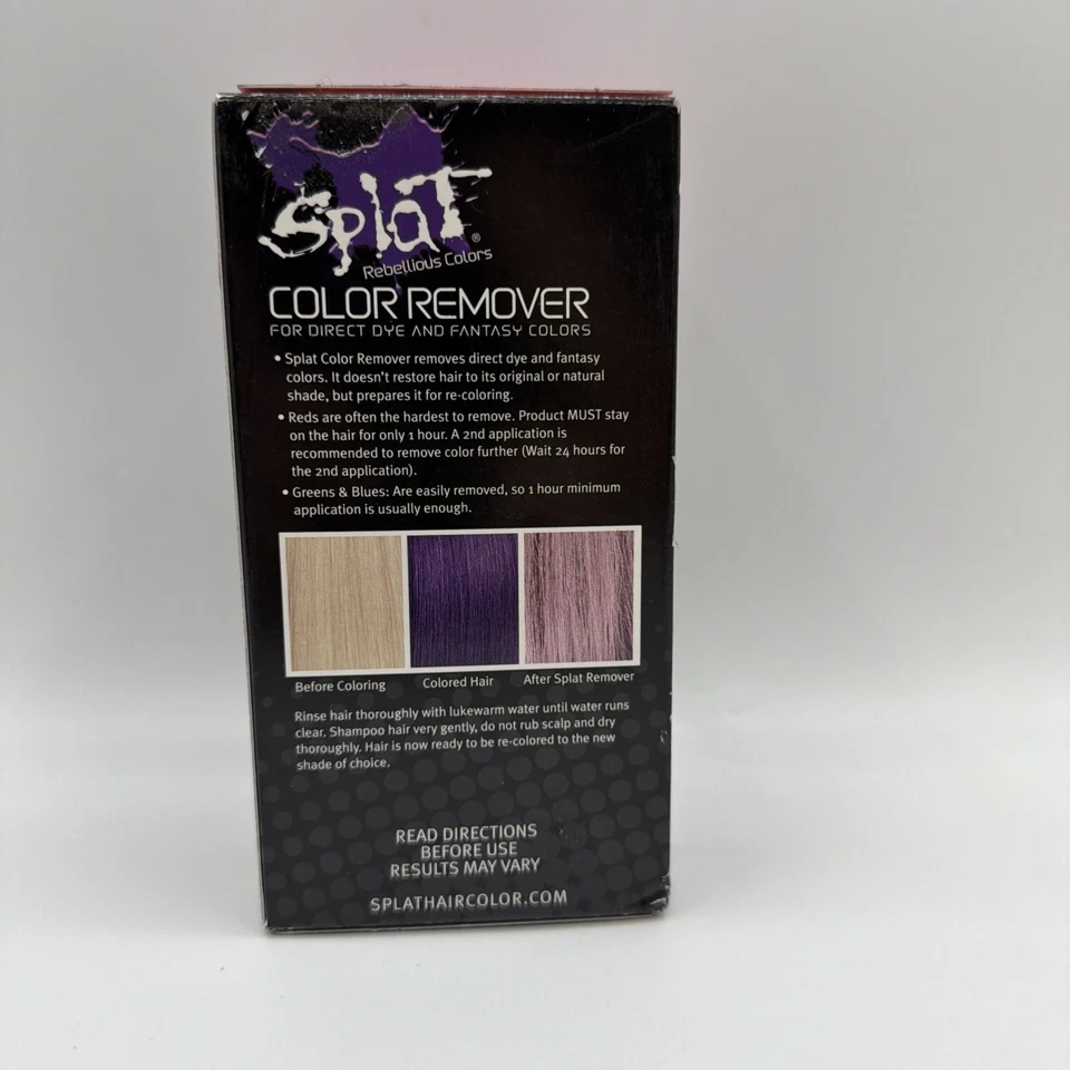 Removedor de color de tinte de cabello Splat para tinte directo y colores de fantasía elimina 1-3 tonos Foto 3 de 4