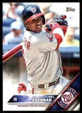 Yunel Escobar 2016 Topps #247 Nationals MLB READ FREE SHIPPING AutographDen