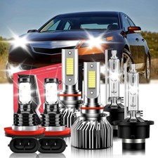 Led Hid Headlight Combo Fog Light Bulb 6000k Bright White For Acura Tl 2009-14