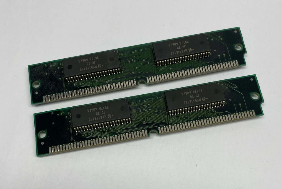 8MB Kit (2 x 4MB) Hyundai HY5118160JC-70 70ns 72-Pin EDO SIMM Memory Modules - Image 3 of 4