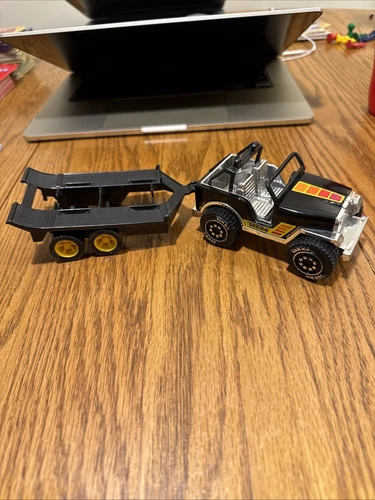 Vintage Tonka Jeep Buggy 1979 Toy Vehicle 812892 & Motorcycle Trailer
