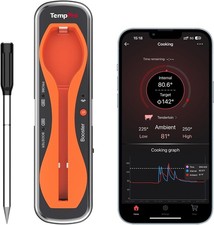 TempPro TempSpike 500 ft Wireless Digital Meat Thermometer w App for Cooking