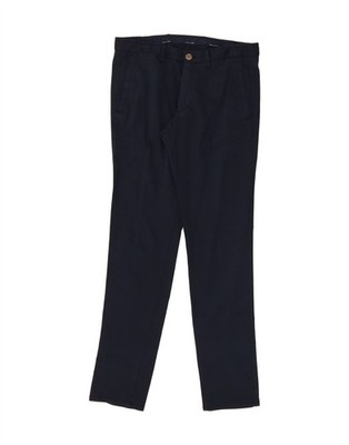 MASSIMO DUTTI Womens Skinny Chino Trousers EU 38 Small W30 L32 Navy Blue GF05