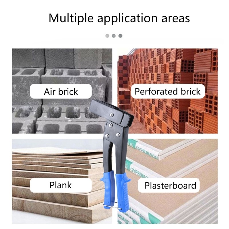 Rivet Guns with 30Pcs Metal Rivets Heavy Duty Hand Rivete Rivet Guns Tool for