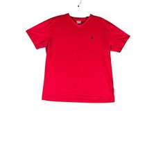 Polo Ralph Lauren Mens Red V-Neck Cotton Short Sleeve T-Shirt Size Medium Pony