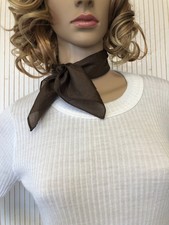 Mouchoir Carré de soie Marron Pochette de costume Mini Foulard idée Cadeau FO777