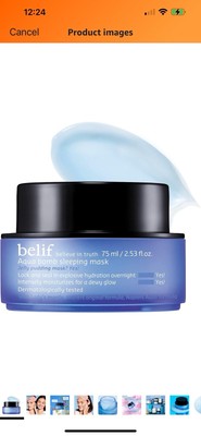 belif Aqua Bomb Sleeping Mask, Overnight Moisturizer & Face Mask, Lightweight