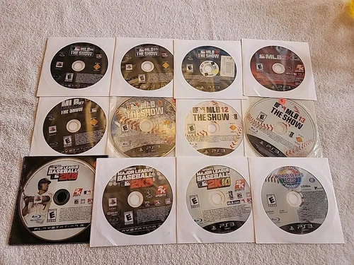 Lot 12 PS3 MLB Games Mlb the Show 07-13 2k8-2k10 Mlb 2k13 Little League 2010