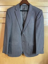 Men  s Massarotti Blazer Grey/Polyester Blend 2 Buttons Single Breasted Sz 42R US
