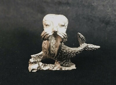 Cute Pewter WALRUS Seal Silver Metal Figurine Statue K