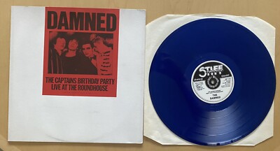 THE DAMNED THE CAPTAINS BIRTHDAY PARTY LIVE BLUE LP ORIGINAL