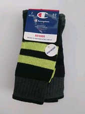 WITH TAGS x2 Champion Authentic Heavyweight Outdoor Crew Pair Socks Sz.6-12