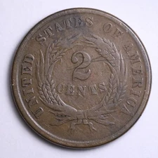 1864 TWO CENT FIRST YEAR VF B001 RCM