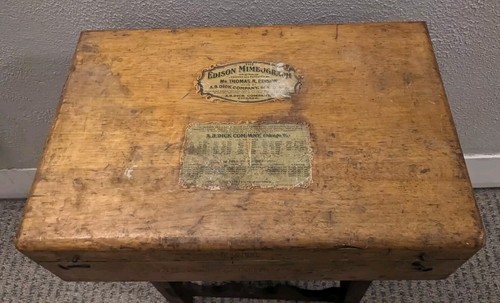 AnTiquE DIAPHRAGM MIMEOGRAPH MACHINE #61 Large WooDeN CoPy MaCHiNe!