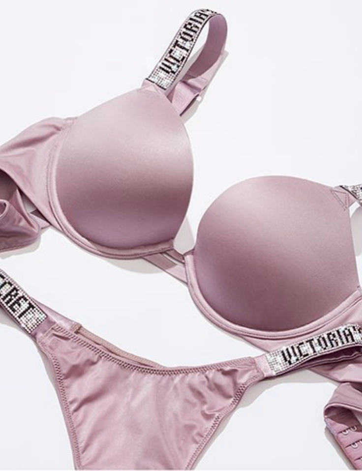Victoria's Secret Very Sexy shine bra set Rhinestones