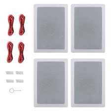 Herdio 4X 5.25" 2-Way Ceiling Speakers - Flush Mount for Kitchen/Living Room