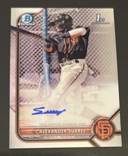 2022 Bowman Chrome Alexander Suarez Prospect Autograph Auto #CPA-ASR Giants #141