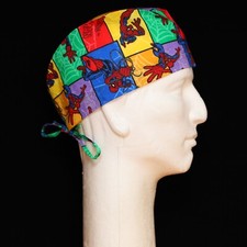 Amazing Spiderman Patch on Multi-Color Theme Scrub Hat