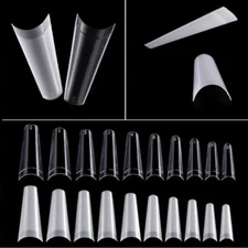  500/1000Pcs Acrylic Nail Manicure Decor Half Cover C Curve Nail Art False Tips
