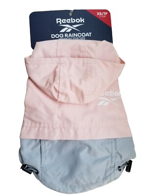 Reebok Dog Raincoat PinkGray Size XS NWT