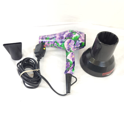 BaByliss PRO Hair Dryer Nano Titanium 1900-Watt Blow Dryer BABNTPF5586 Pansy VGC