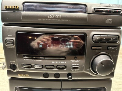 Aiwa CX-NV20U 3 CD Changer Stereo Cassette Receiver Working | eBay