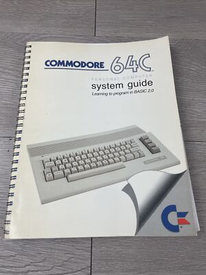 Vintage 1980s Commodore 64C System Guide: Learning to Program in BASIC 2.0