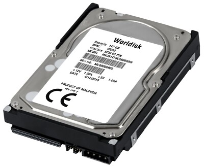 FESTPLATTE WORLDISK MXJ3147SC680600W 147GB 10000U/min SCSI U320 68-pin 3.5'' Zoll