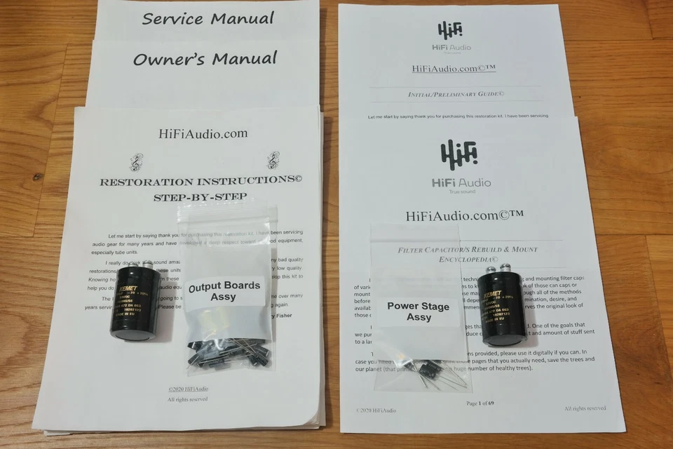 Heathkit AA-21 amp restoration kit service recap filter capacitor fix rebuild - Image 2 of 4