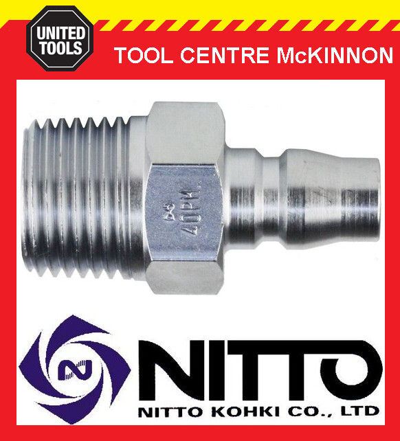 Japanese Quick Coupler Air Fittings Clamps 1/4 3/8 1/2 BSP Genuine Nitto Japanese Quick Coupler Air Fittings & Clamps - 1/4", 3/8", 1/2" BSP Threads, Steel, Silver 1 8 Npt Coupler - Foto 11