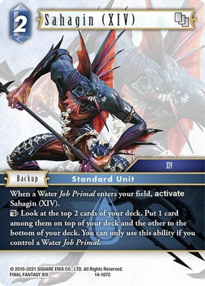 Near Mint FFTCG Sahagin (XIV) - 14-107C Opus XIV: Crystal Abyss Final  Fantasy TC | eBay