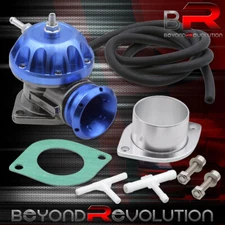 Universal Turbo Charger 40mm Blow Off Valve Bov Blue + Flange Kit