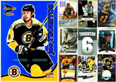 100++ JOE THORNTON SINGLES INSERT GAME JERSEY LIMITED AUTO LOT ... YOU PICK LIST