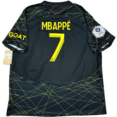 2022/23 PSG Fourth Jersey #7 Mbappe 2XL Jordan Soccer League Kit