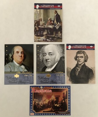 Declaration of Independence, Major Players, Collector Cards, 4  different