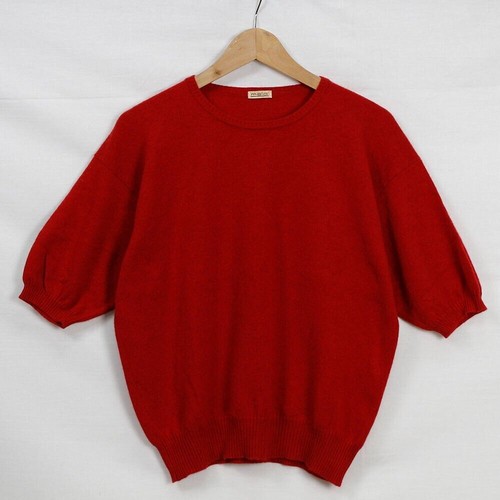 Pull femme TALBOTS Petites rouge 100% cachemire taille L 12266