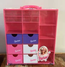 1993 Mattel Tara Toy BARBIE Trunk Organizer CARRY STORAGE CASE Drawers Cubbies