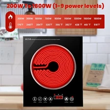 Electric Ceramic Cooktop Burner Stove Top Built-In/Integrated Touch Control 110V