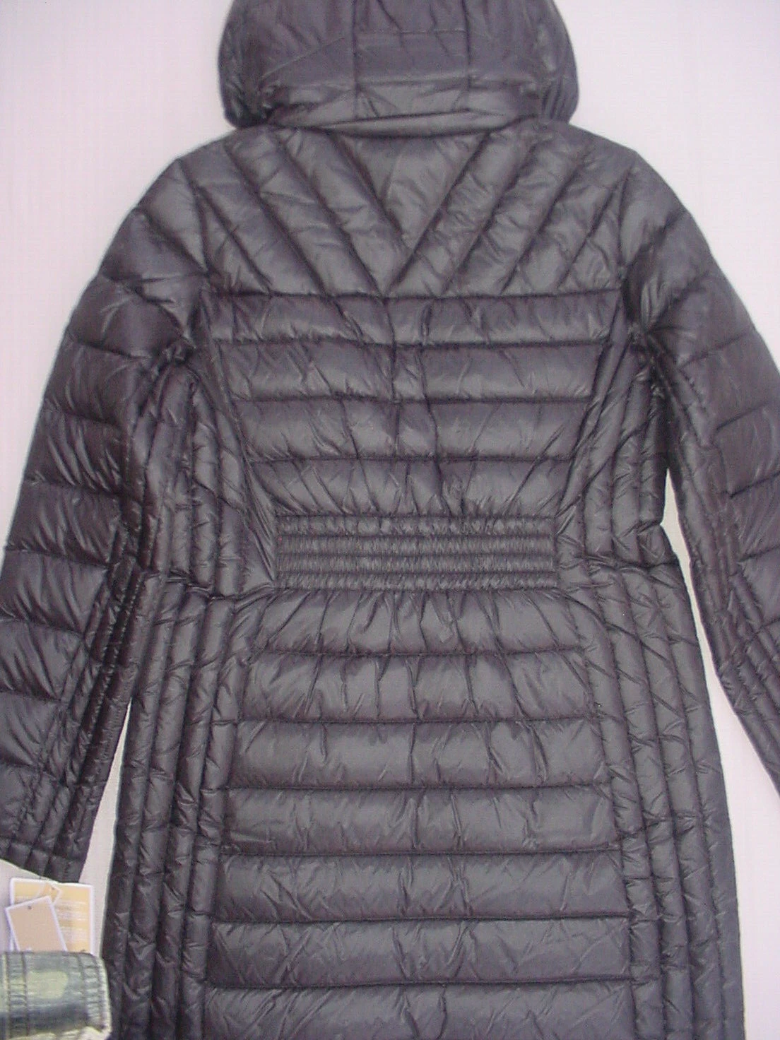 Giubbotto donna Michael Kors nero piumino trapuntato cappuccio nuovo con etichette taglia S M $295