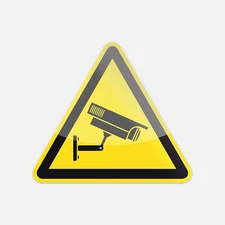 Video Surveillance Cctv Sign Warning Vinyl Sticker Decal