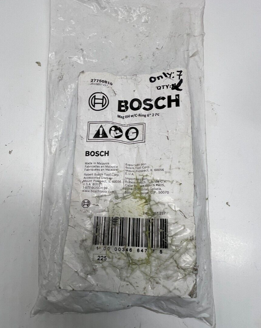 QTY 7 Bosch Magnetic Bit Holder w/ C-Filing 6" x 1/4" Drive 27750B10